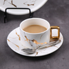 大理石のコーヒーカップカフェ用白磁カプチーノカップ