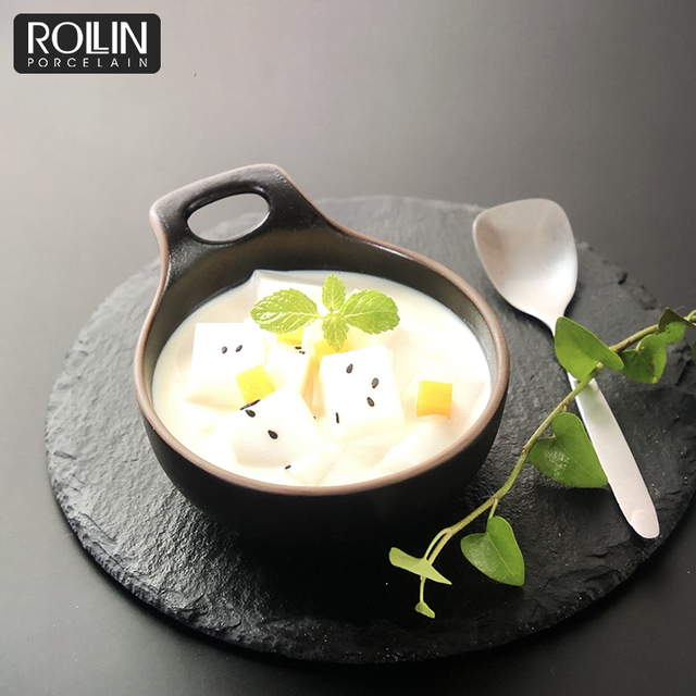 小さなクリーム皿セラミックソーサー皿ボウルRROLLIN PORCELAINディナーウェア