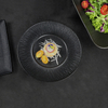 磁器食器新デザインマットフロスティングブラックレストランプレート
