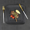 ブラックスクエアディナープレート磁器レストラン食器