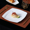 レストラン白食器セラミックスクエアディナープレート白磁折りたたみプレート
