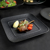 ブラックスクエアディナープレート磁器レストラン食器