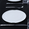 ホワイトセラミックラウンドプレート宴会磁器ディナープレートラウンド充電器プレートレストラン食器プレート