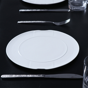 ホワイトセラミックラウンドプレート宴会磁器ディナープレートラウンド充電器プレートレストラン食器プレート