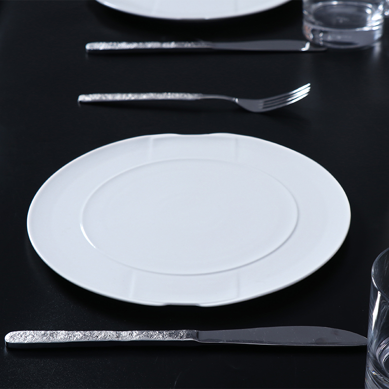 ホワイトセラミックラウンドプレート宴会磁器ディナープレートラウンド充電器プレートレストラン食器プレート