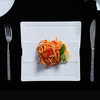 潮州セラミックプレートレストラン白磁長方形プレート寿司食器ロングプレート
