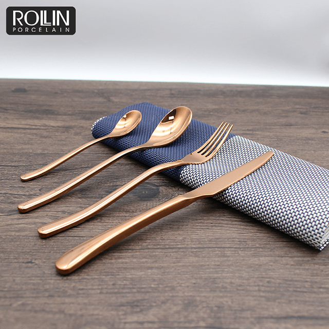 レストラン食器食器カトラリーセットゴールド 304 ステンレス鋼ナイフカトラリー 