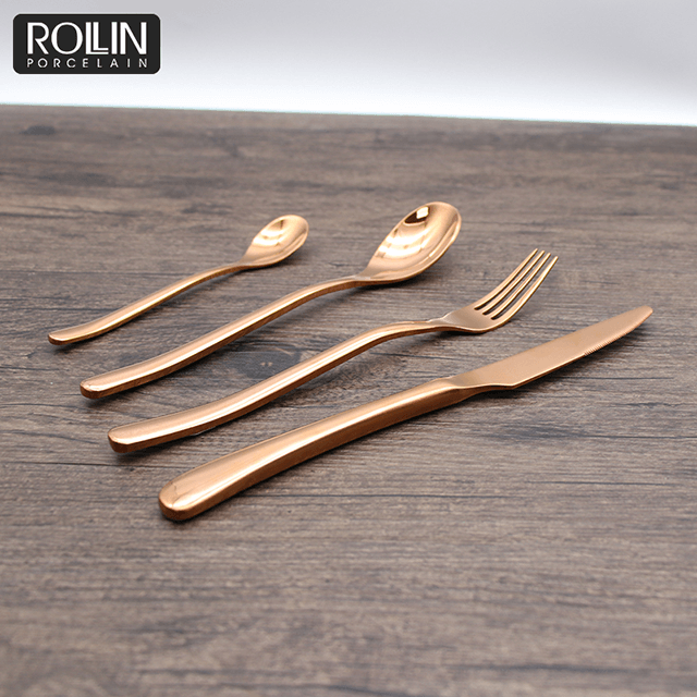 レストラン食器食器カトラリーセットゴールド 304 ステンレス鋼ナイフカトラリー 