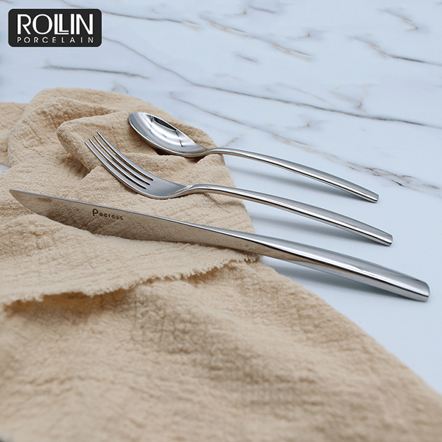 ホテル用のカスタマイズされたロゴディナーナイフステンレスカトラリーセットができます