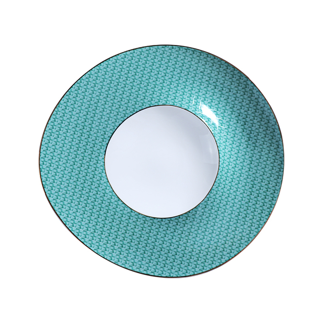 高級ホテルレストラン 5つ星ホテル用ボーンチャイナディナープレート