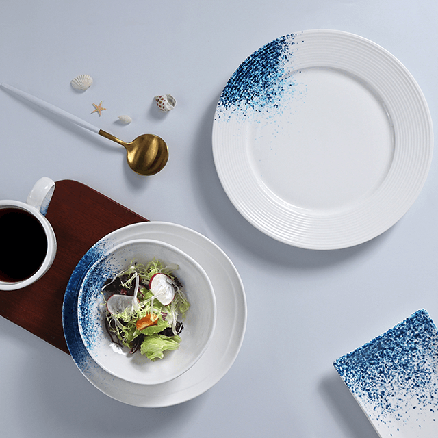 磁器工場ホテル供給食器セットパスタシーフードプレートセットホタテプレート食器セットレストラン用